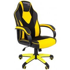 Игровое кресло Chairman game 17 чёрное/желтое RU - 1