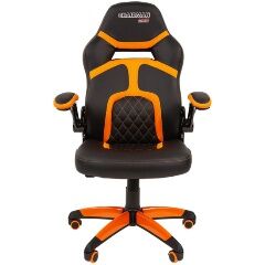 Игровое кресло Chairman game 18 чёрное/оранжевое RU - 2
