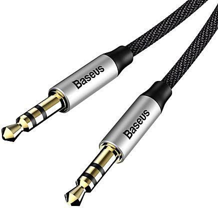 Аудио кабели Baseus Yiven Audio Cable 3.5 Male Audio M30 1M (Silver-Black/Серебристый-Черный) - 2