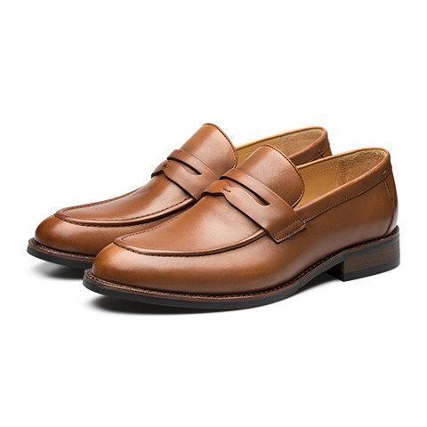 Мужские туфли Qimian Calf Leather Loafers (Brown/Коричневый) 