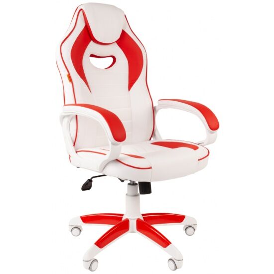 Игровое кресло Chairman game 16 белый/красный RU - 1