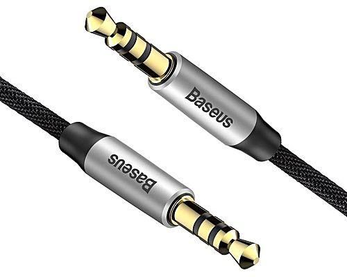 Аудио кабели Baseus Yiven Audio Cable 3.5 Male Audio M30 1M (Silver-Black/Серебристый-Черный) - 4