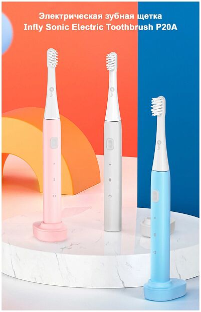 Электрическая зубная щетка Infly Electric Toothbrush P20A (Blue) RU - 4