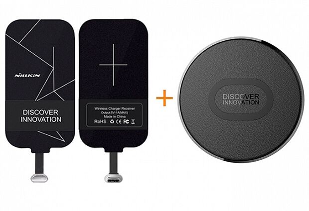 Nillkin Magic Tags Type-C Wireless Charging Receiver + Nillkin Mini Fast Wireless Charger 