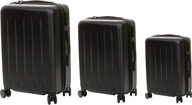 Набор из 3-х чемоданов Ninetygo PC Luggage 3pcs set Black - 1