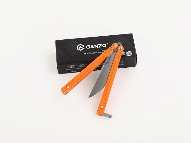 Нож-бабочка Ganzo G766-OR, оранжевый - 4