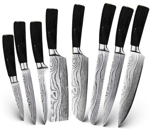 Набор кухонных ножей Spetime 8-Pieces Kitchen Knife Set 8 BL03KN8 (Black) - 2