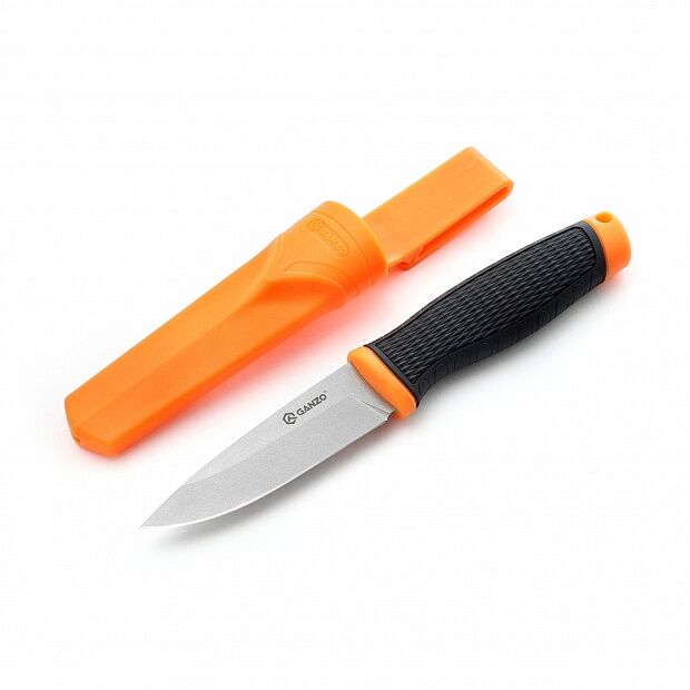 Нож Ganzo G806 черный c оранжевым, G806-OR - 1