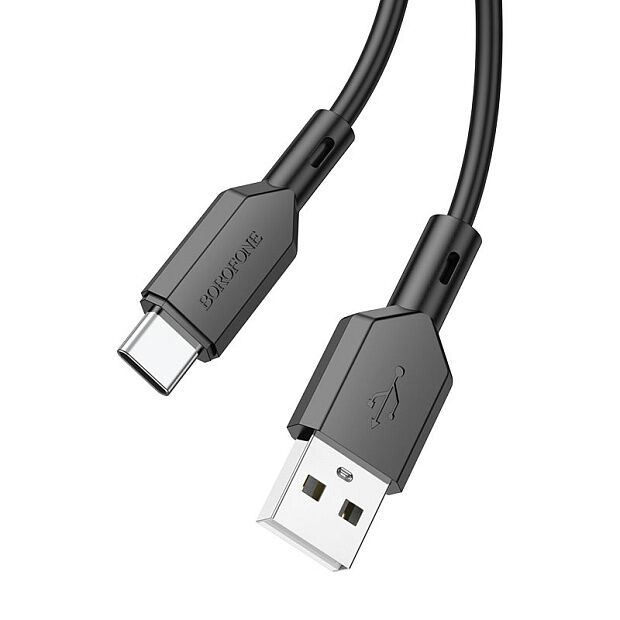 USB-C кабель BOROFONE BX70 Lightning 8-pin, 3A, PD20W, 1м, PVC (черный) - 2