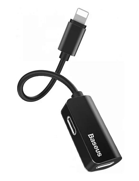 Аудио кабели Baseus iP Male to iPiP Female Adapter L37 (Black/Черный) : отзывы и обзоры - 1