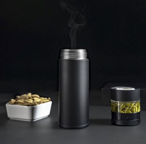 Термос Pinztea Tea Water Separation Mug 360 ml (Black/Черный) - 4