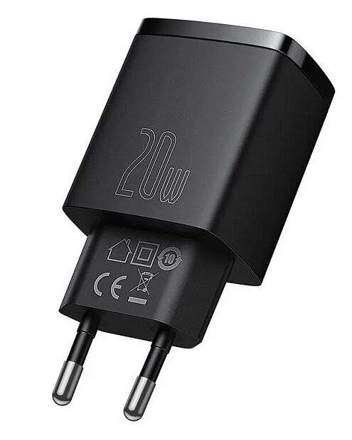 Зарядное устройство BASEUS Compact Quick Charger USBType-C, 3A, 20W, черный - 2