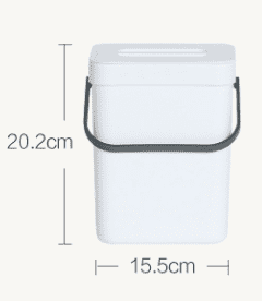 Xiaomi Nakko Wall-Mounted Kitchen Trash Can Size (White) - 3