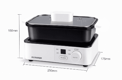 Электросковорода Qcooker Circle Kitchen Mini Lunch Machine (White/Белый) - 2