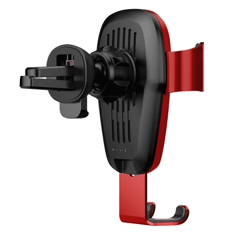 Держатель для смартфона Baseus Metal Wireless Charger Gravity Car Mount (Air Outlet) (Red/Красный) - 3