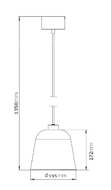 Люстра Xiaomi Nordic Style Simple Chandelier Bell-Shaped 1350mm*195mm (Blue/Синий) - 2