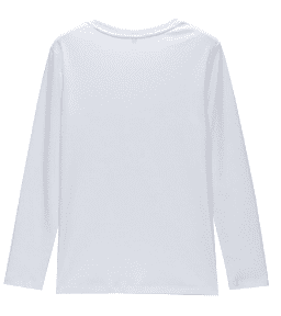 Футболка с длинным рукавом First Water Soft Cotton Round Neck T-Shirt (White/Белый) - 2