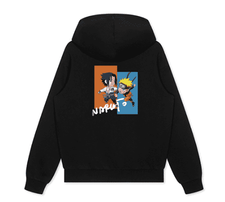 Худи ZenPh Early Joint Limited Fleece Hoody Naruto & Sasuke Q Version (Black/Черный) - 2