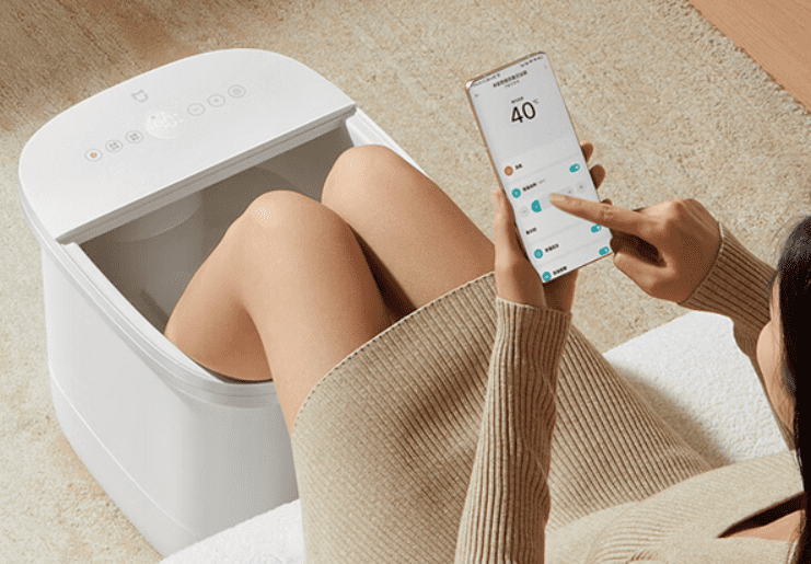 Меню приложения для умной ванночки для ног Xiaomi Mijia Smart Sterilizing Foot Bath