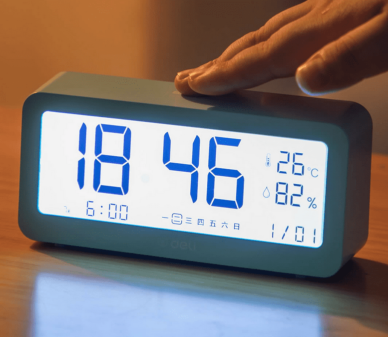 Светодиодная подсветка метеостанции Deli Effective Electronic Alarm Clock 8826